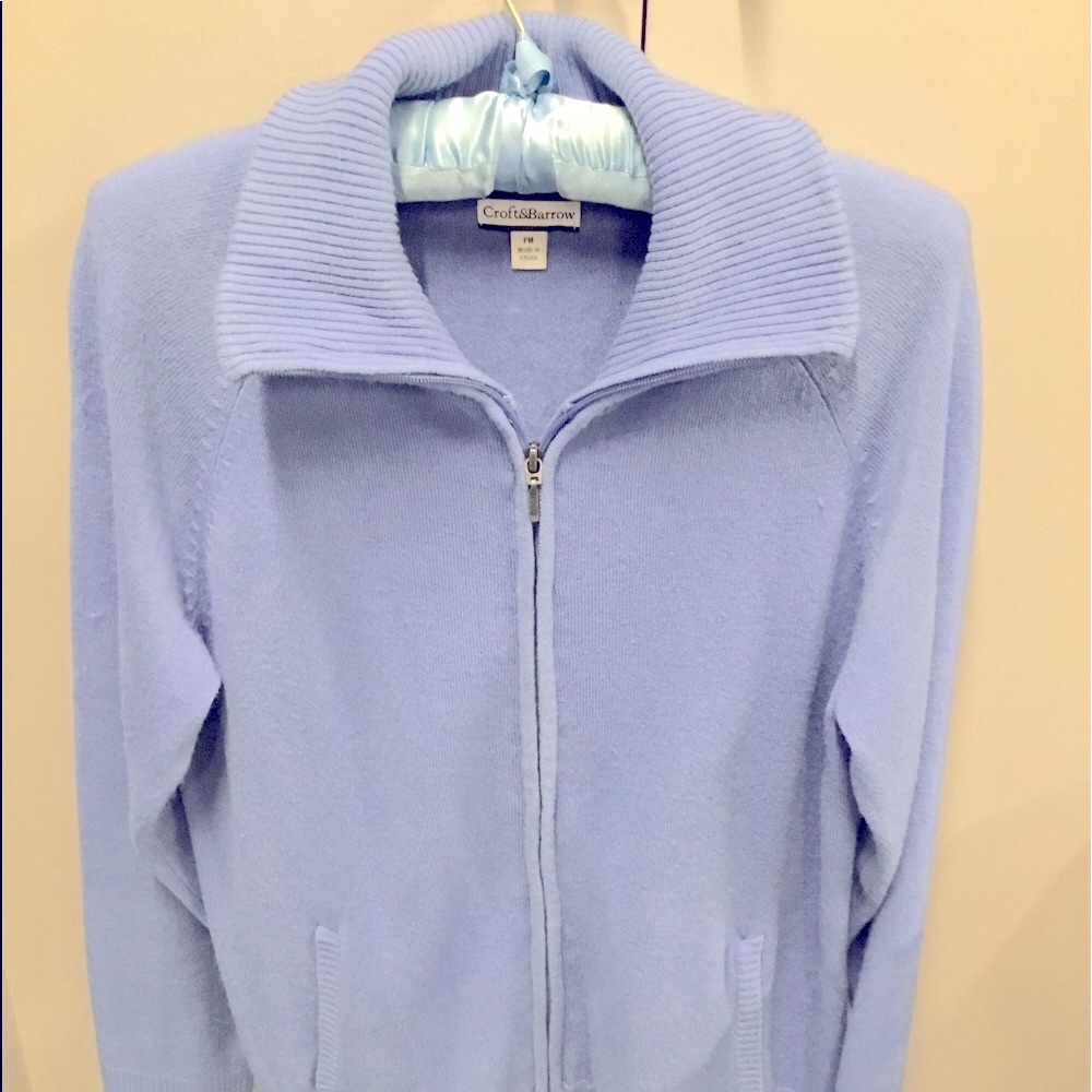 Ribbed zip up cardigan